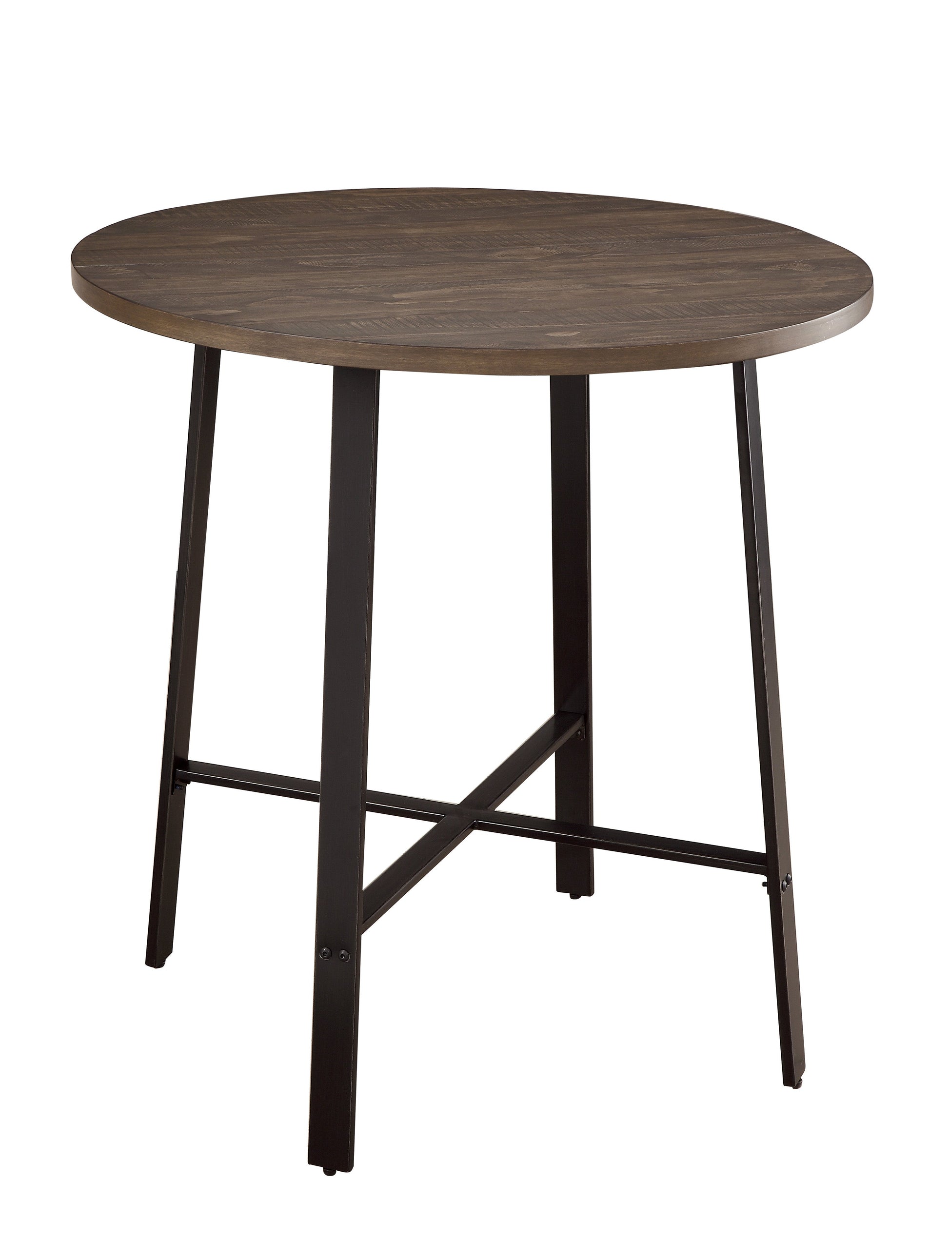 Chevre Brown/Gray Round Counter Height Set - SET | 5607-36RD | 5607-24(2) - Luna Furniture - Dallas Store