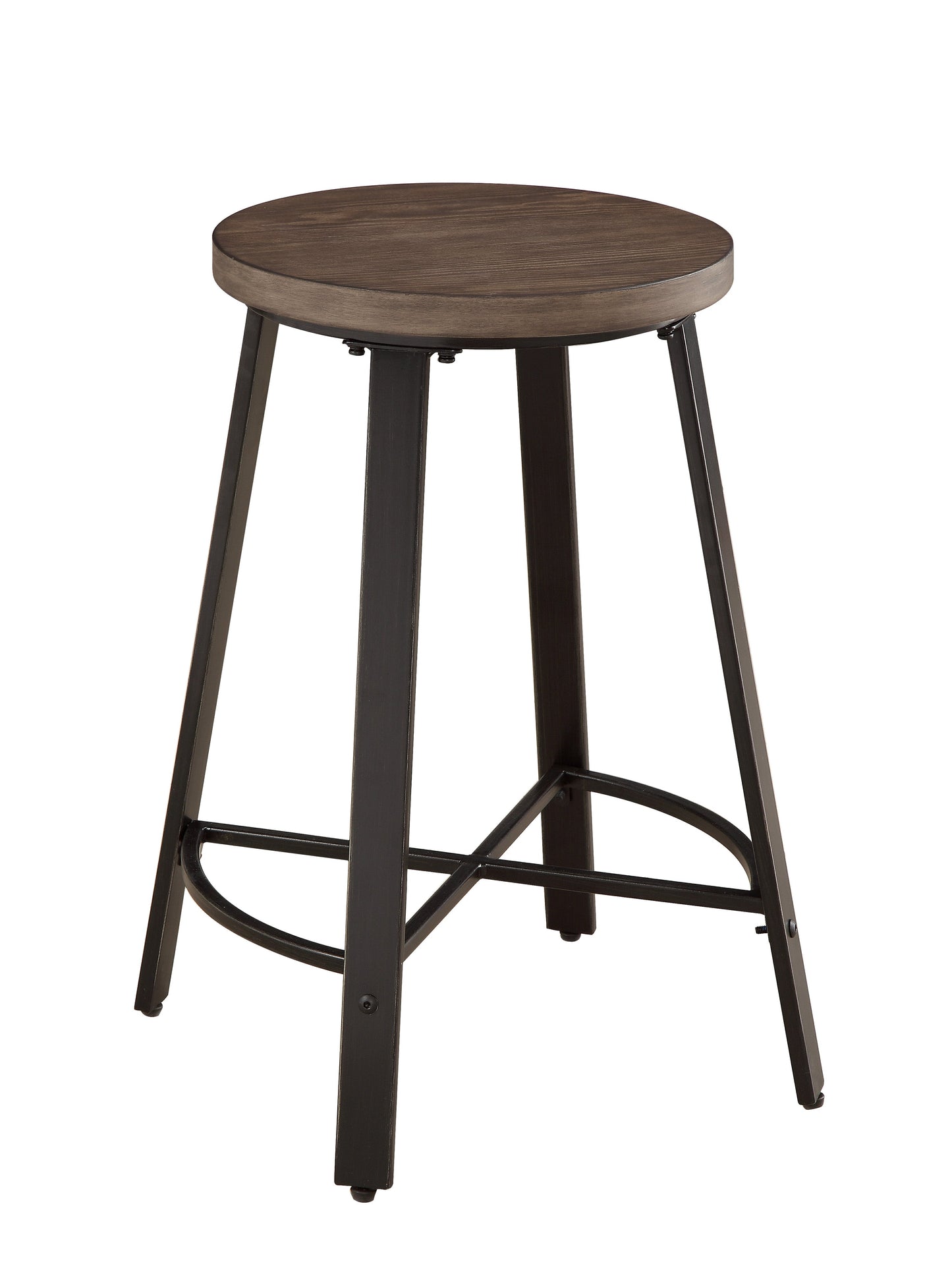 Chevre Brown/Gray Round Counter Height Set - SET | 5607-36RD | 5607-24(2) - Luna Furniture - Dallas Store