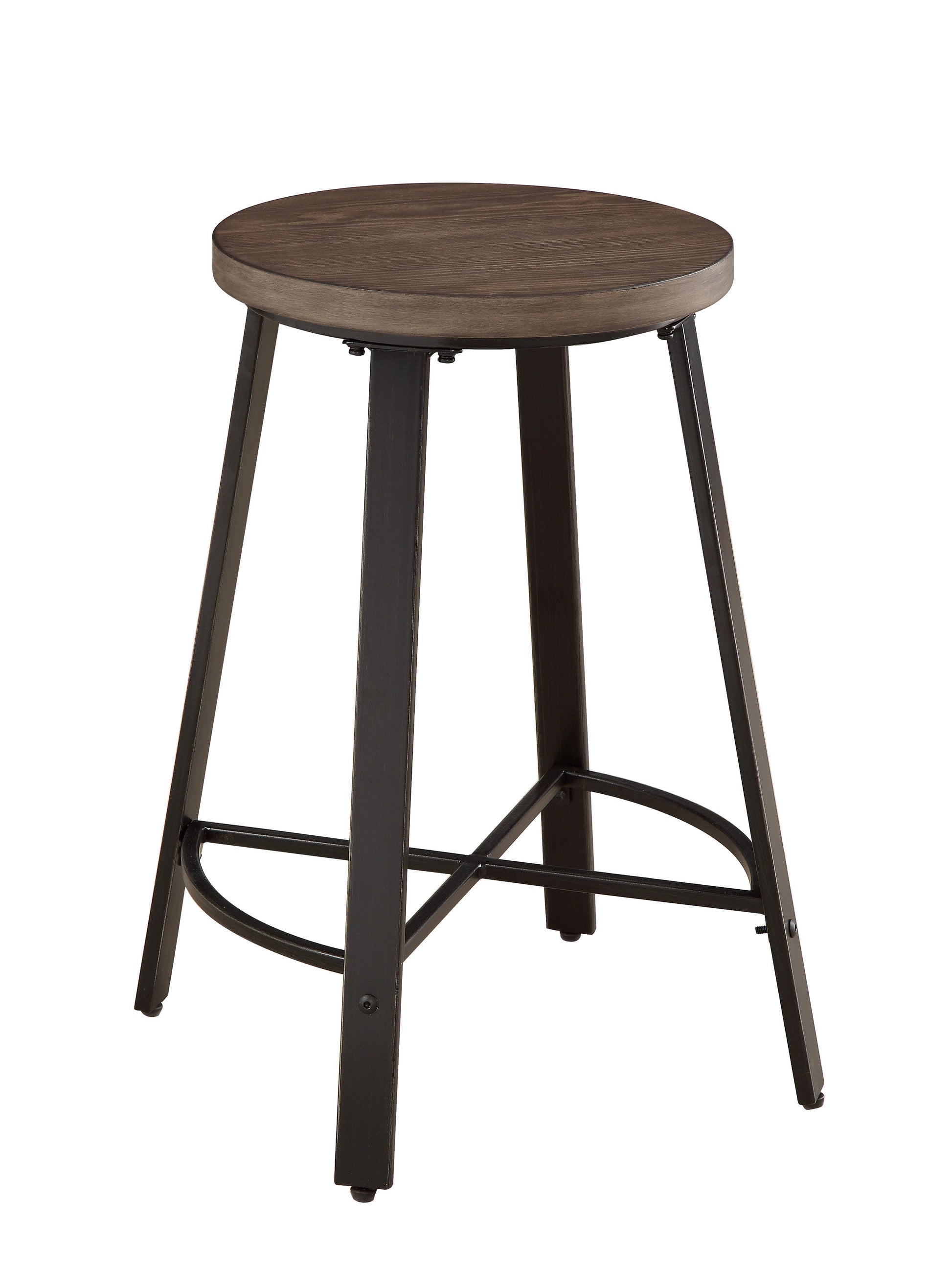 Chevre Brown/Gray Round Counter Height Set - SET | 5607-36RD | 5607-24(2) - Luna Furniture - Dallas Store