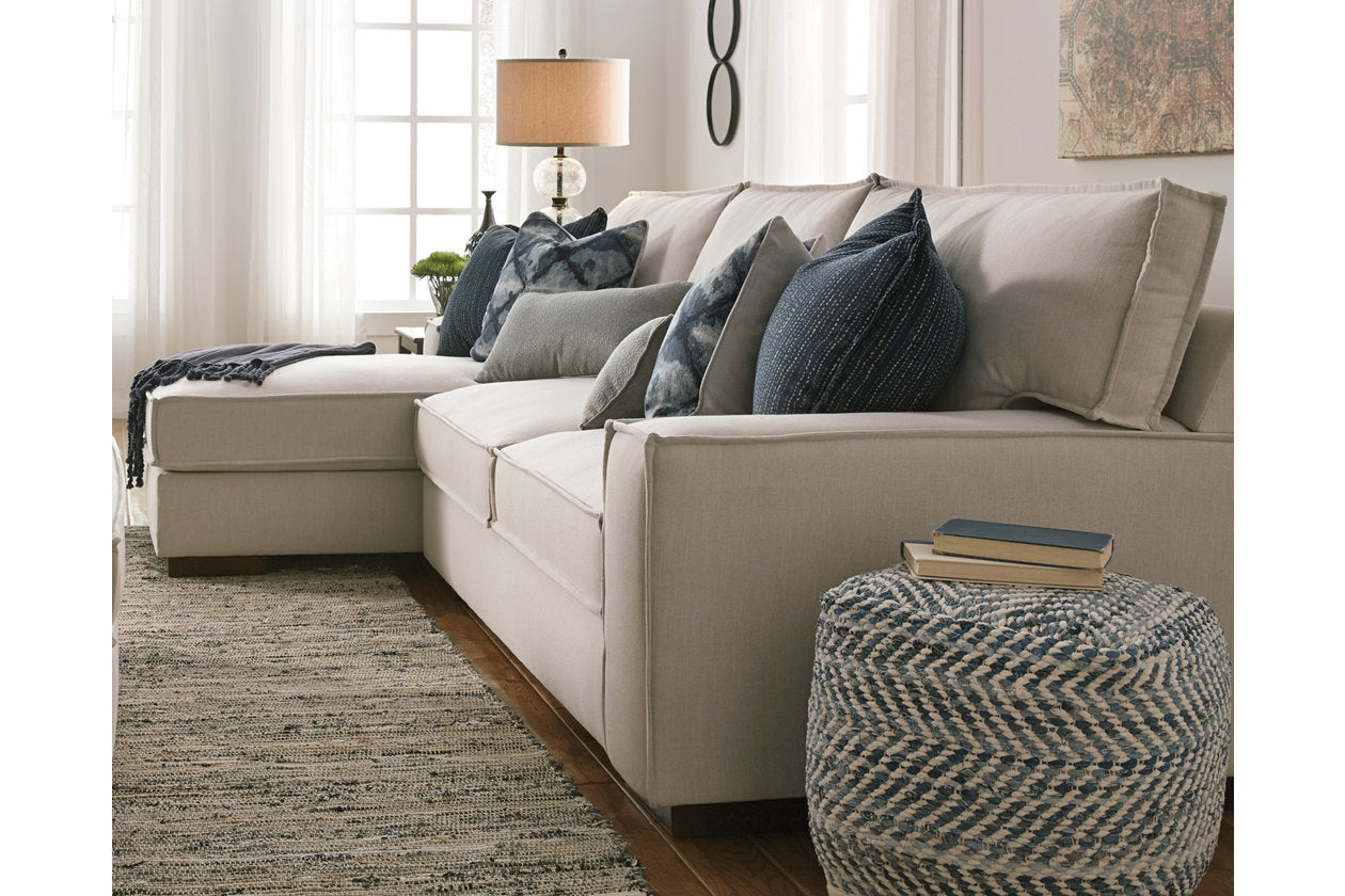 Chevron Blue Pouf - A1000445 - Luna Furniture - Dallas Store