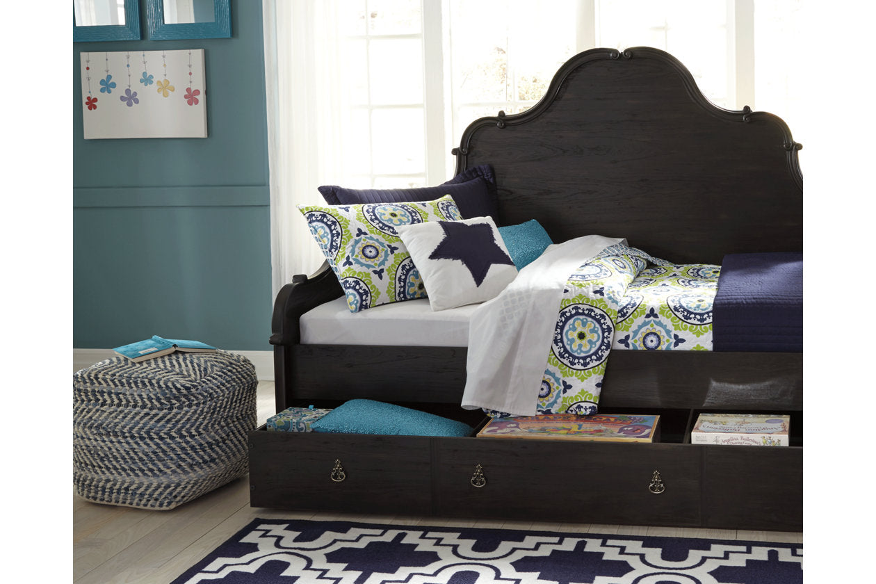 Chevron Blue Pouf - A1000445 - Luna Furniture - Dallas Store
