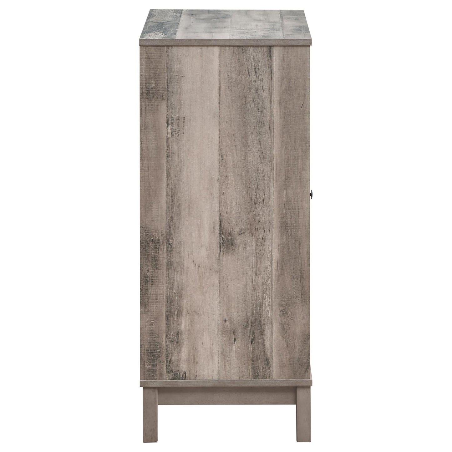 Cheyenne Weathered Acacia 2-Door Wine Cabinet with Stemware Rack - 183600 - Luna Furniture - Dallas Store