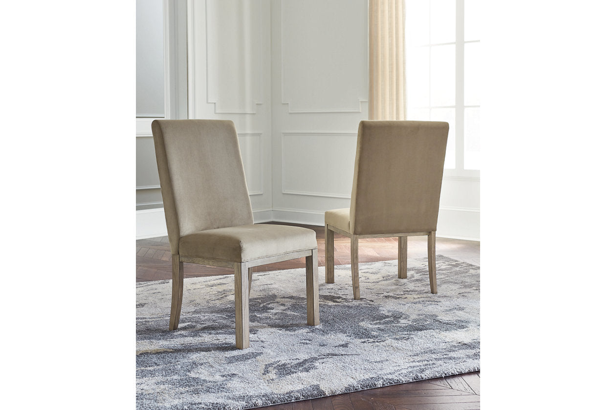 Chrestner Gray/Brown Dining Chair, Set of 2 - D983-01 - Luna Furniture - Dallas Store