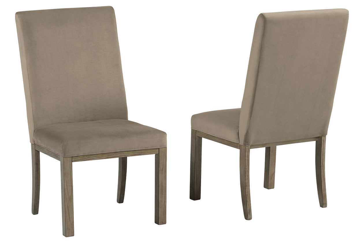 Chrestner Gray/Brown Dining Chair, Set of 2 - D983-01 - Luna Furniture - Dallas Store