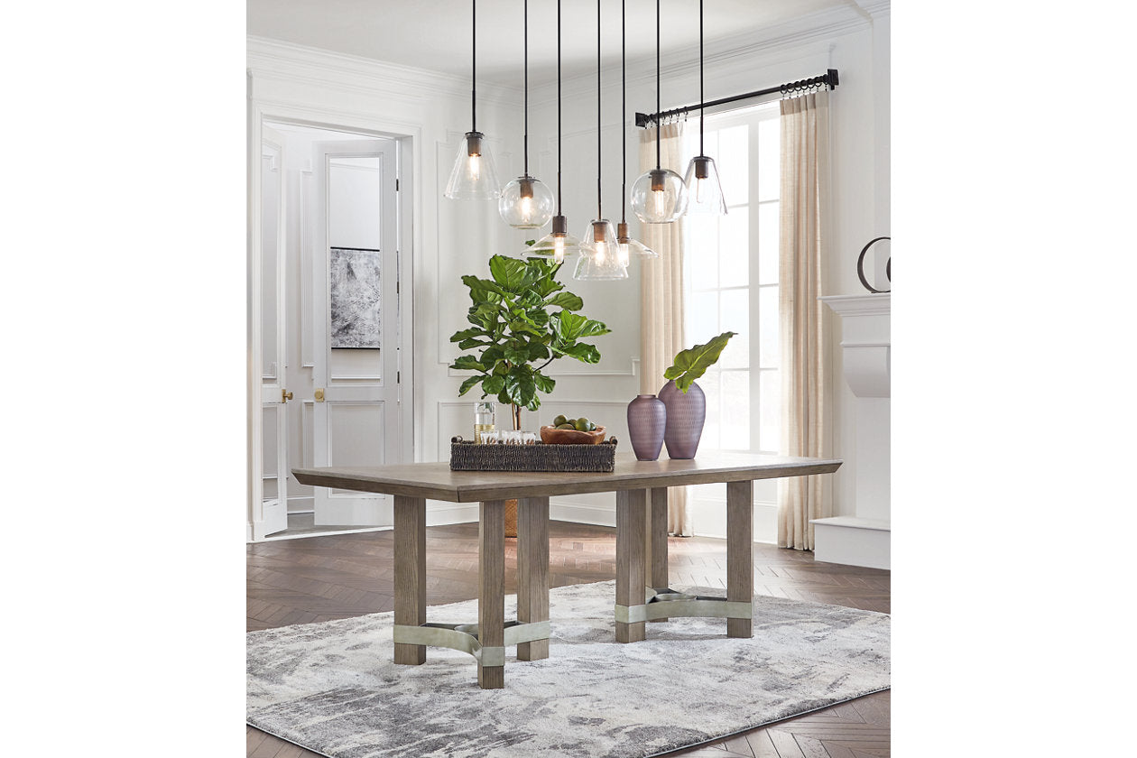 Chrestner Gray Dining Table - D983-25 - Luna Furniture - Dallas Store