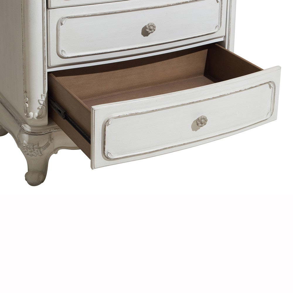 Cinderella Antique White Chest - 1386NW-9 - Luna Furniture - Dallas Store