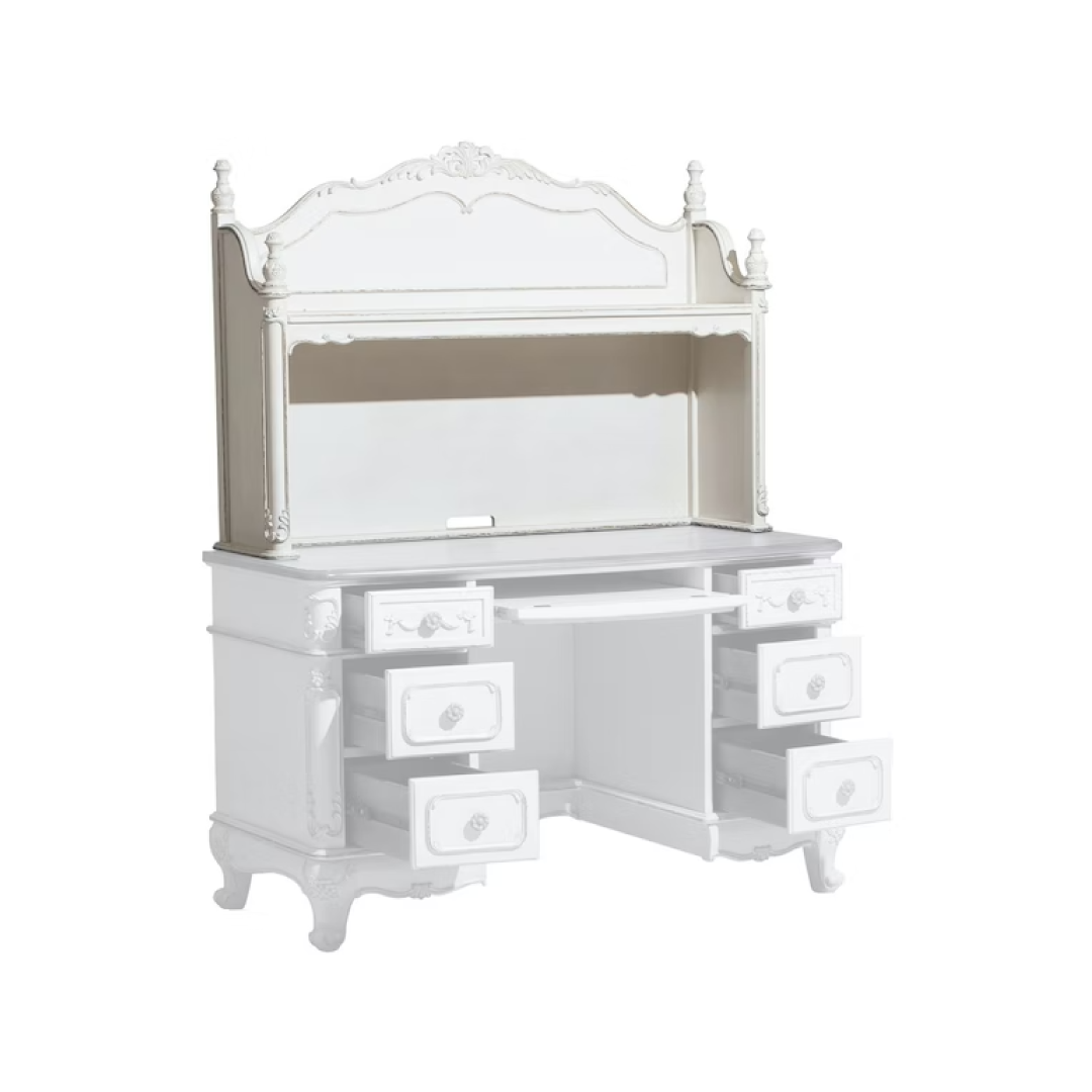 Cinderella Antique White Writing Desk - 1386NW-11 - Luna Furniture - Dallas Store