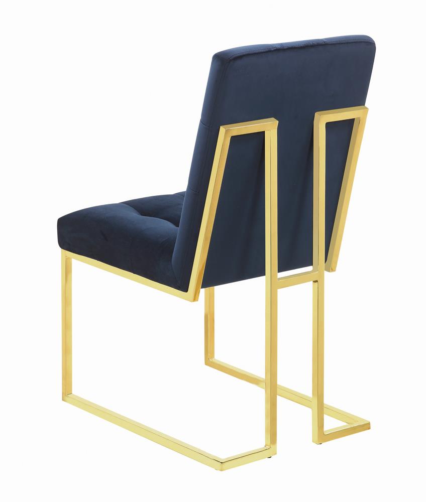 Cisco Ink Blue Tufted Back Side Chairs, Set of 2 - 192493 - Luna Furniture - Dallas Store