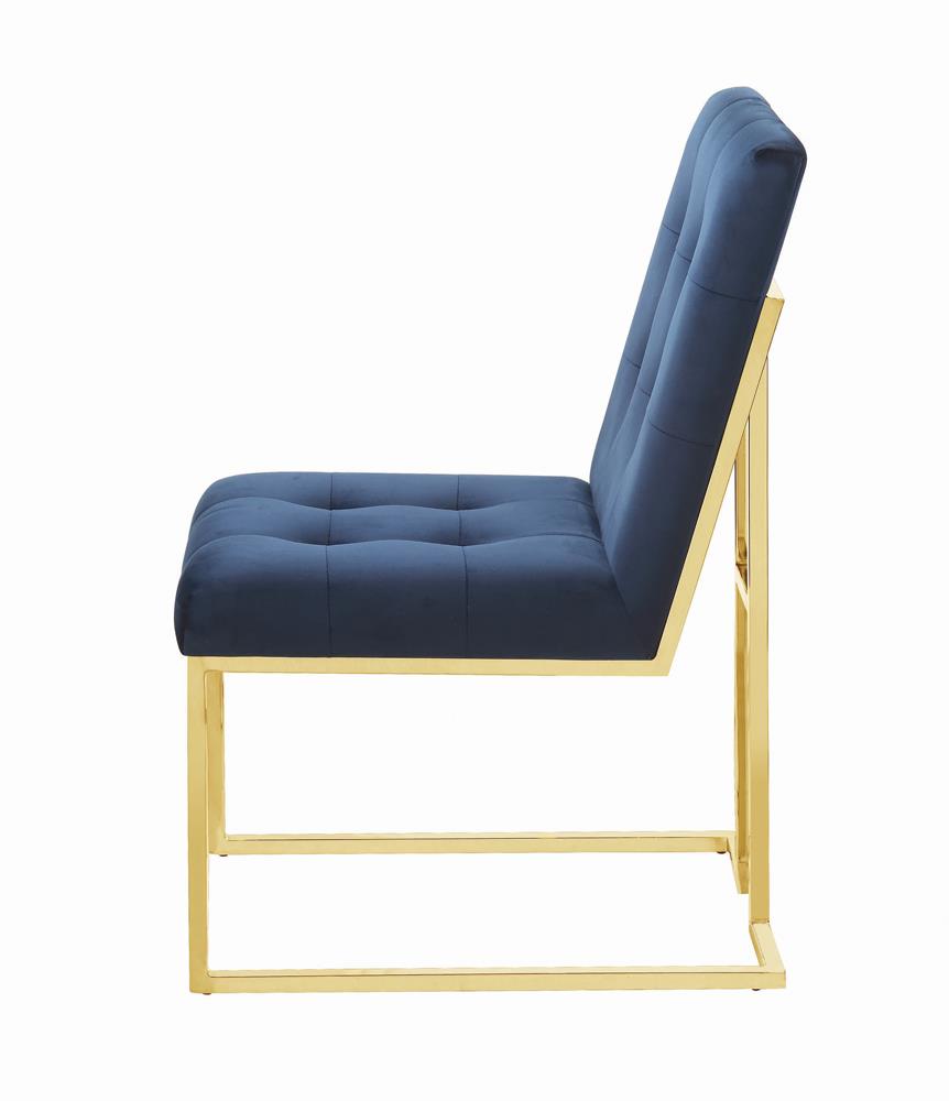 Cisco Ink Blue Tufted Back Side Chairs, Set of 2 - 192493 - Luna Furniture - Dallas Store