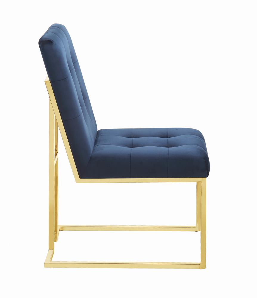 Cisco Ink Blue Tufted Back Side Chairs, Set of 2 - 192493 - Luna Furniture - Dallas Store