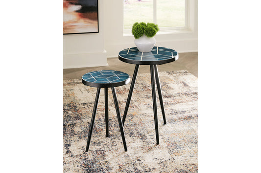 Clairbelle Teal Accent Table, Set of 2 - A4000523 - Luna Furniture - Dallas Store
