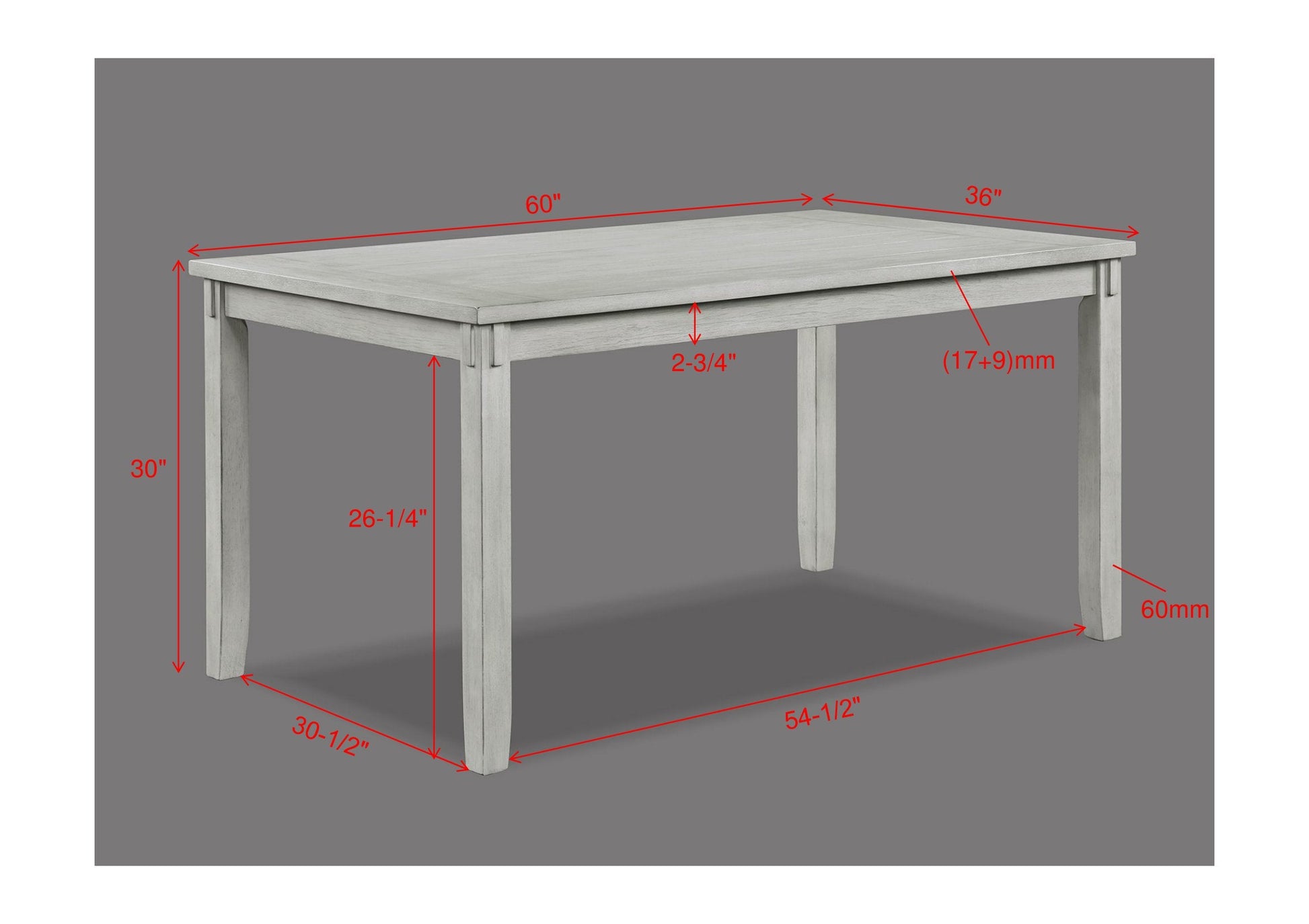 Clara Driftwood Dining Set - SET | 2321DW-SET - Luna Furniture - Dallas Store