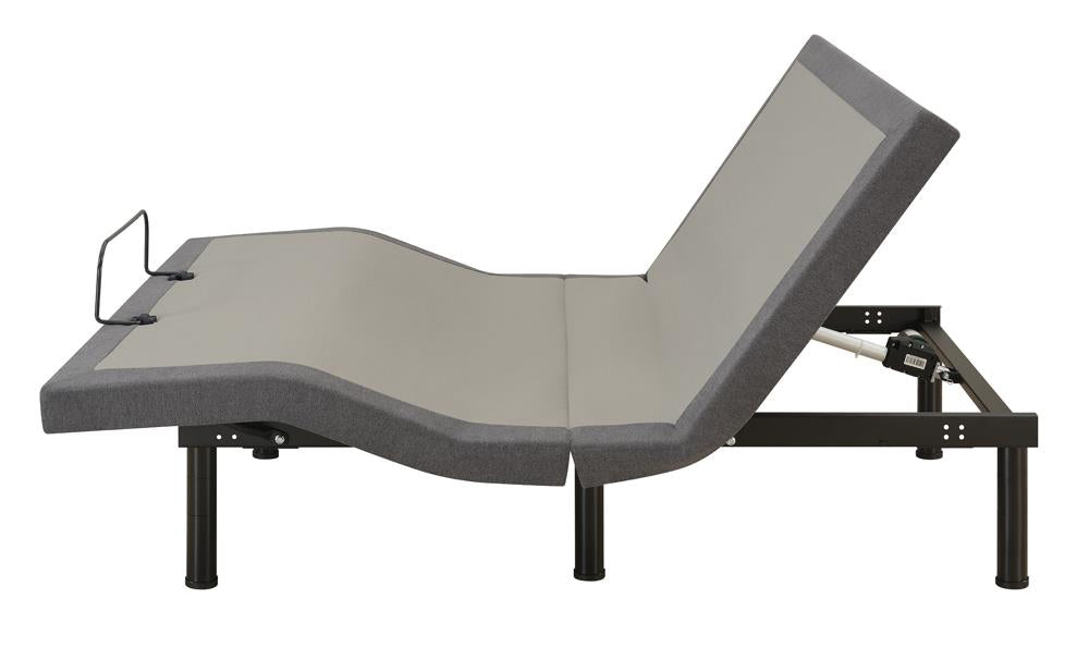 Clara Gray/Black Full Adjustable Bed Base - 350131F - Luna Furniture - Dallas Store