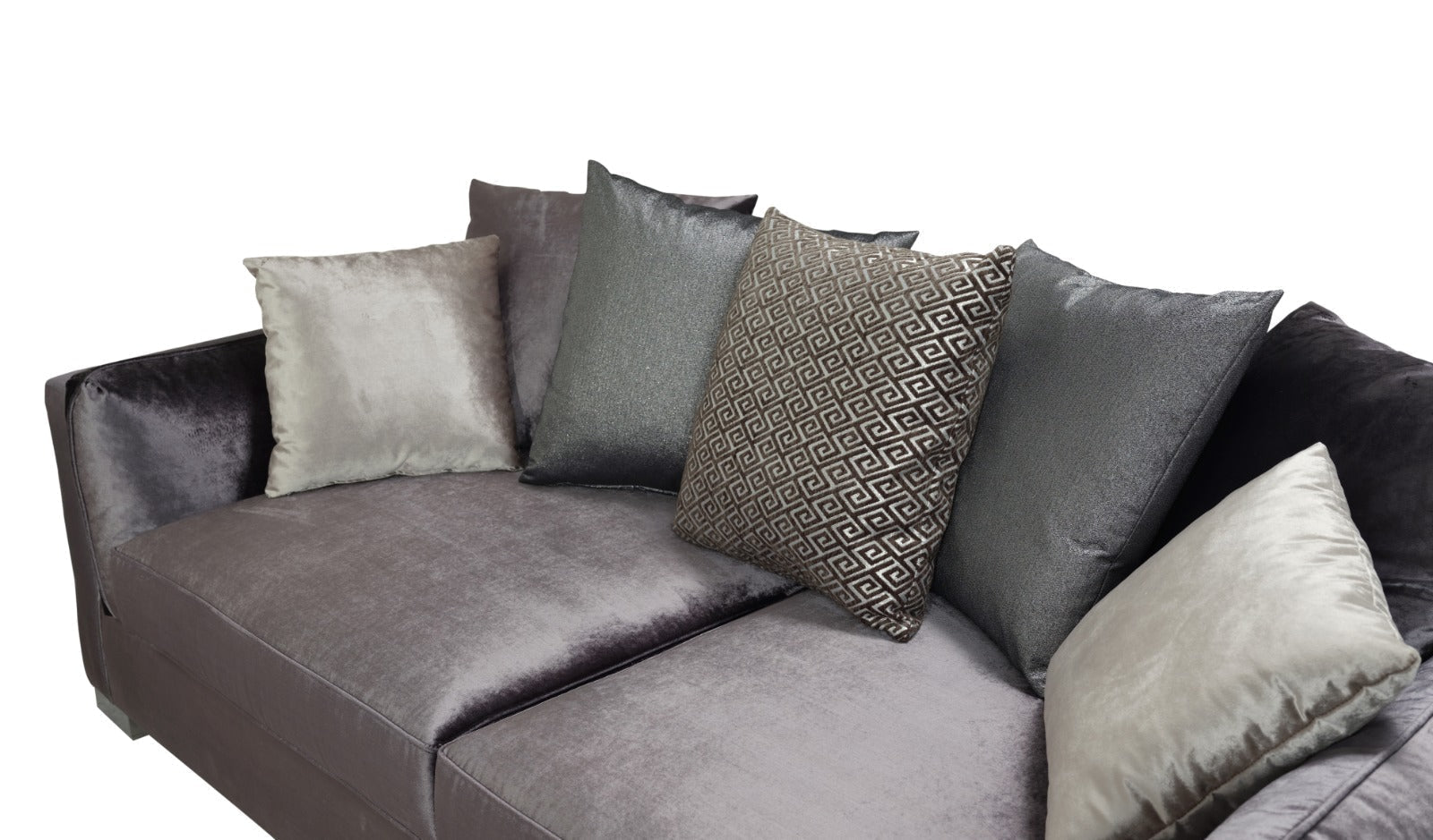Clara Gray Velvet Sofa & Loveseat - CLARAGRAY-SL - Luna Furniture - Dallas Store