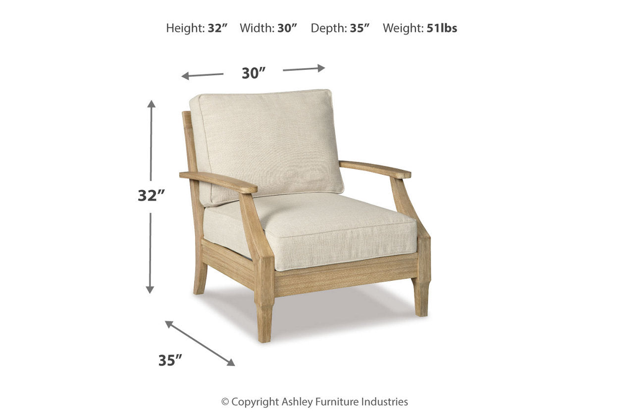 Clare View Beige Lounge Chair with Cushion - P801-820 - Luna Furniture - Dallas Store