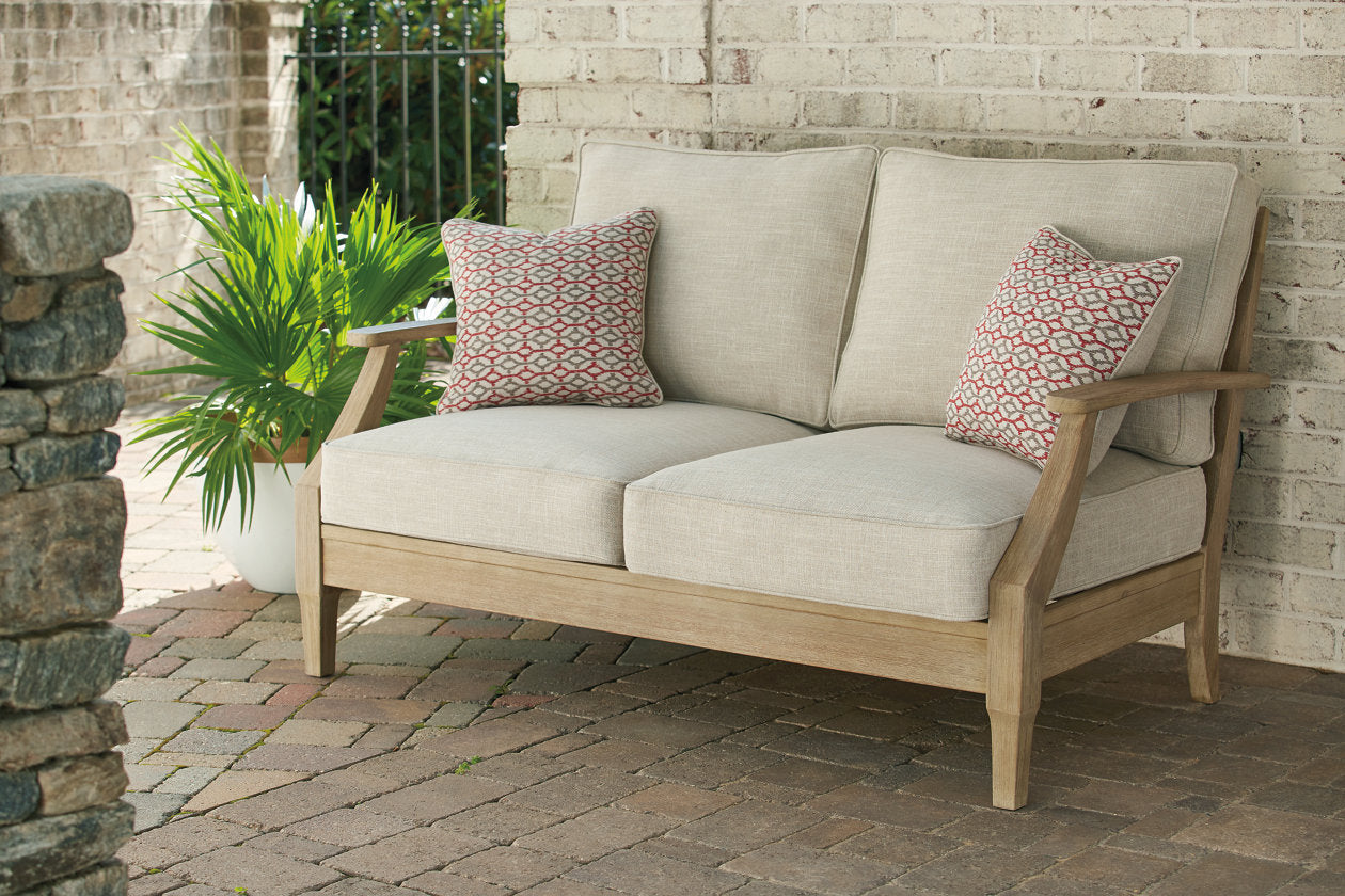 Clare View Beige Loveseat with Cushion - P801-835 - Luna Furniture - Dallas Store
