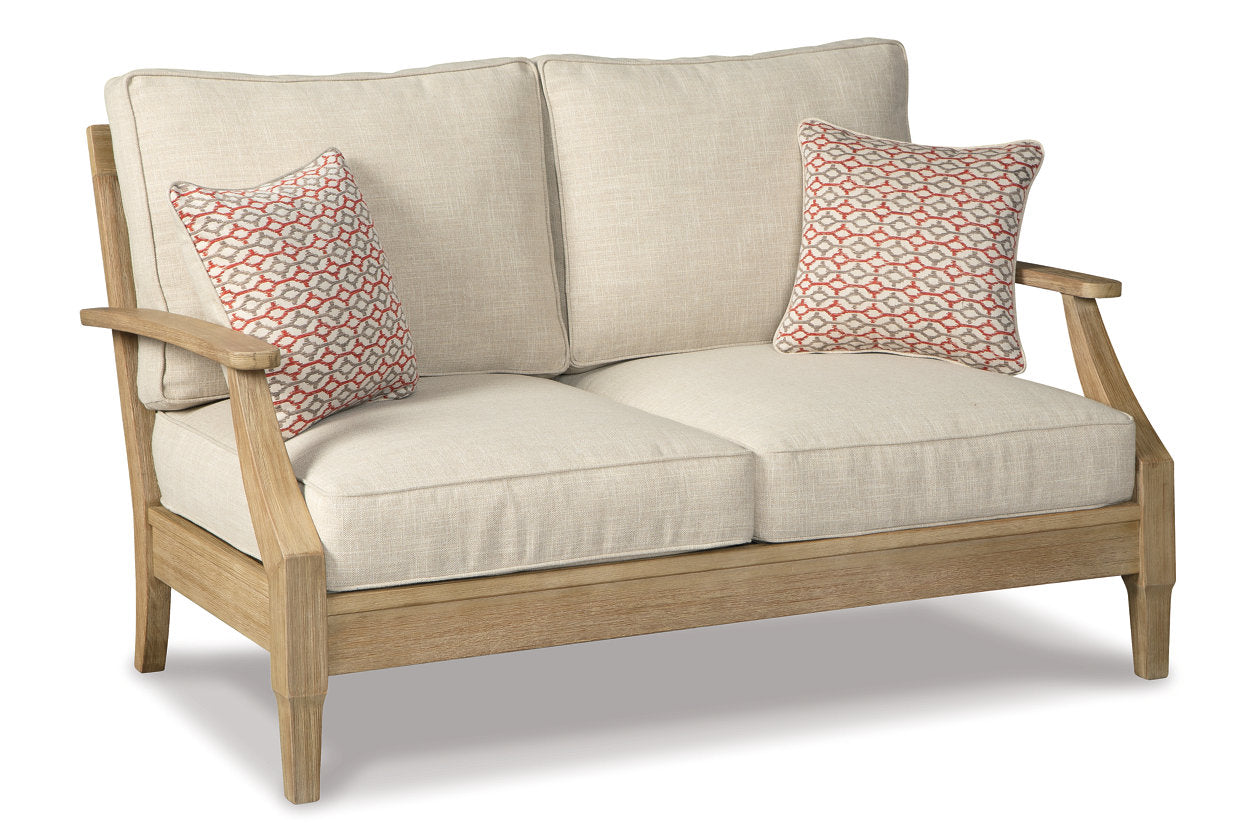 Clare View Beige Loveseat with Cushion - P801-835 - Luna Furniture - Dallas Store