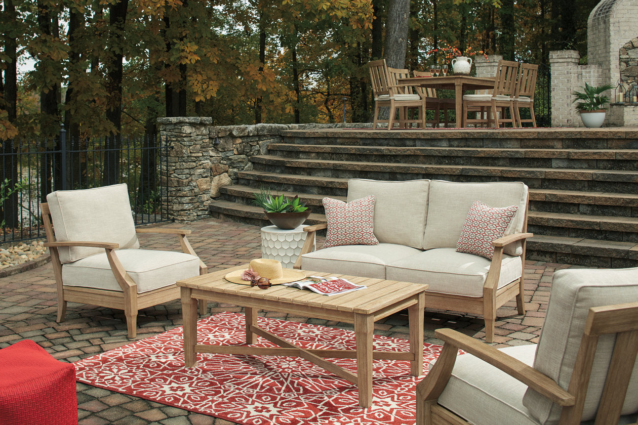 Clare View Beige Loveseat with Cushion - P801-835 - Luna Furniture - Dallas Store