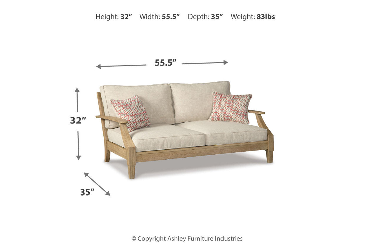 Clare View Beige Loveseat with Cushion - P801-835 - Luna Furniture - Dallas Store