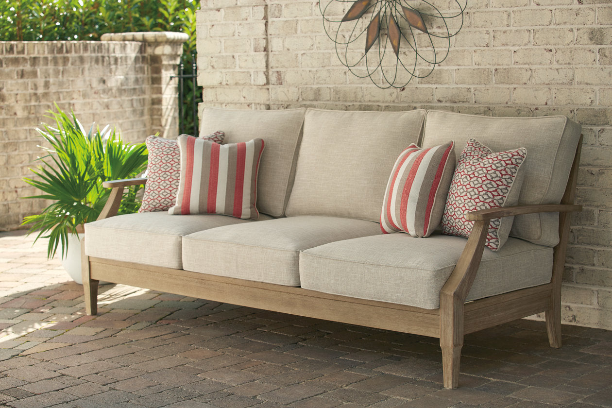 Clare View Beige Sofa with Cushion - P801-838 - Luna Furniture - Dallas Store