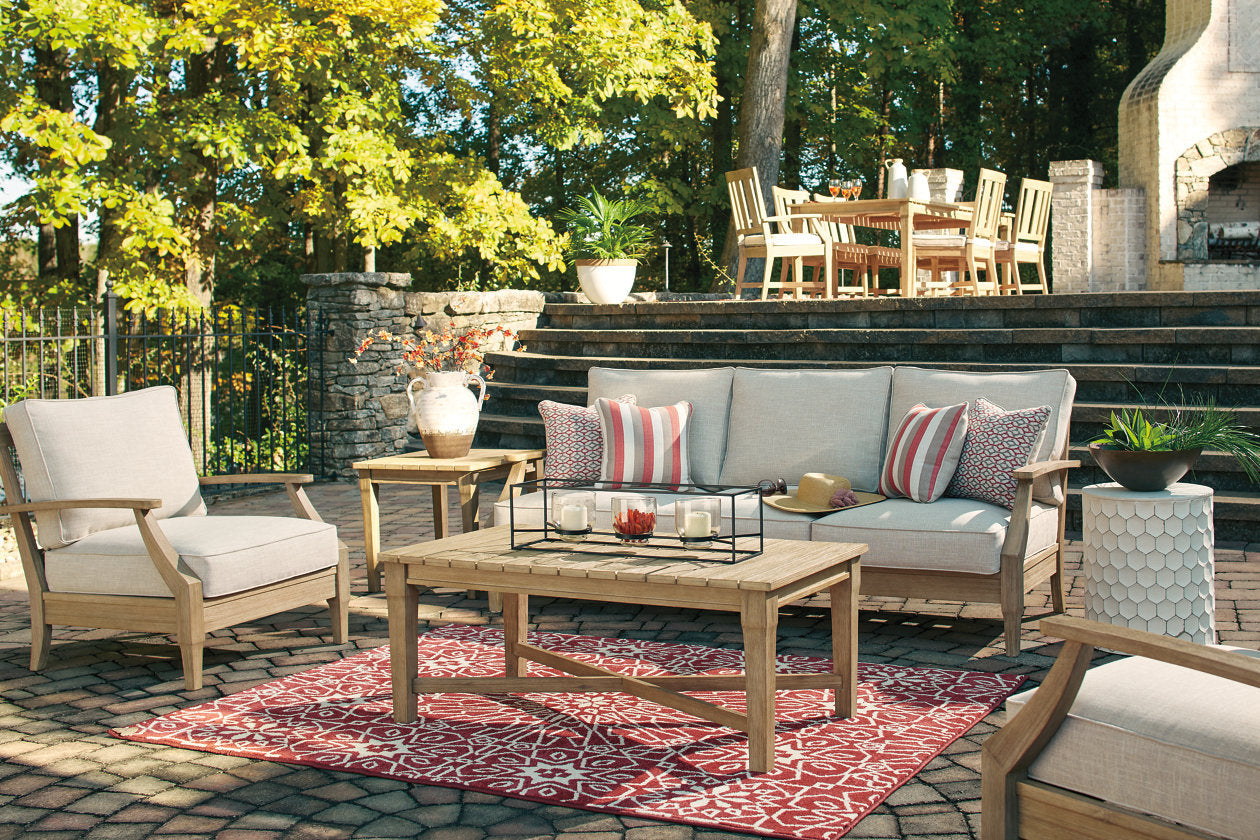 Clare View Beige Sofa with Cushion - P801-838 - Luna Furniture - Dallas Store
