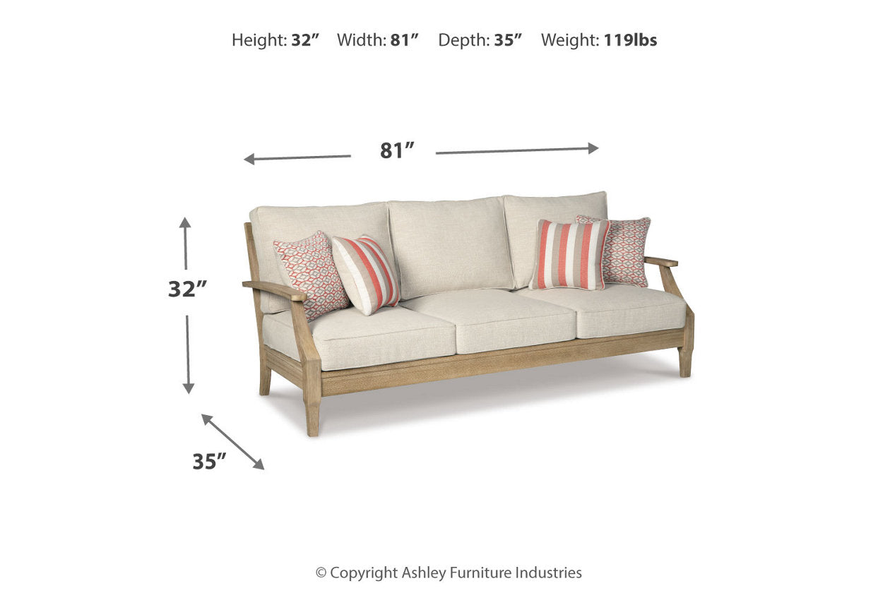 Clare View Beige Sofa with Cushion - P801-838 - Luna Furniture - Dallas Store