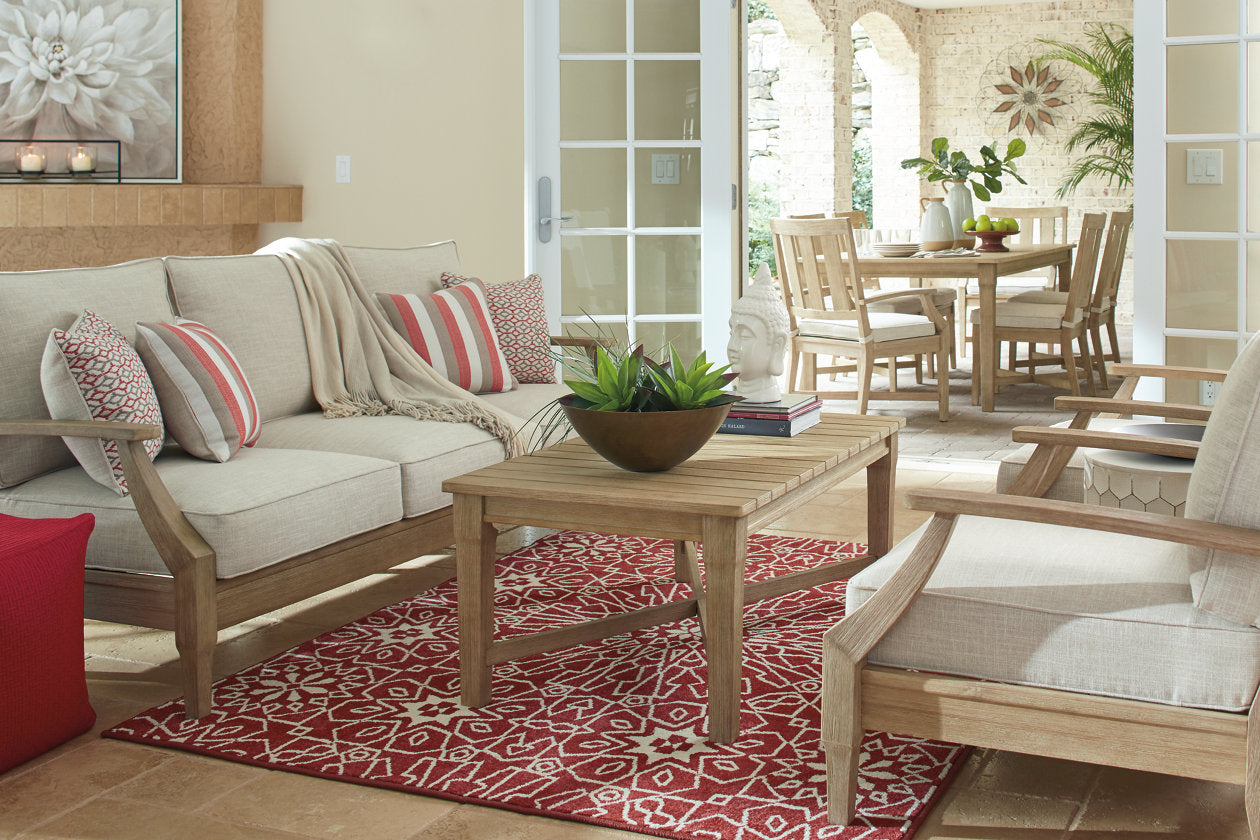 Clare View Beige Sofa with Cushion - P801-838 - Luna Furniture - Dallas Store
