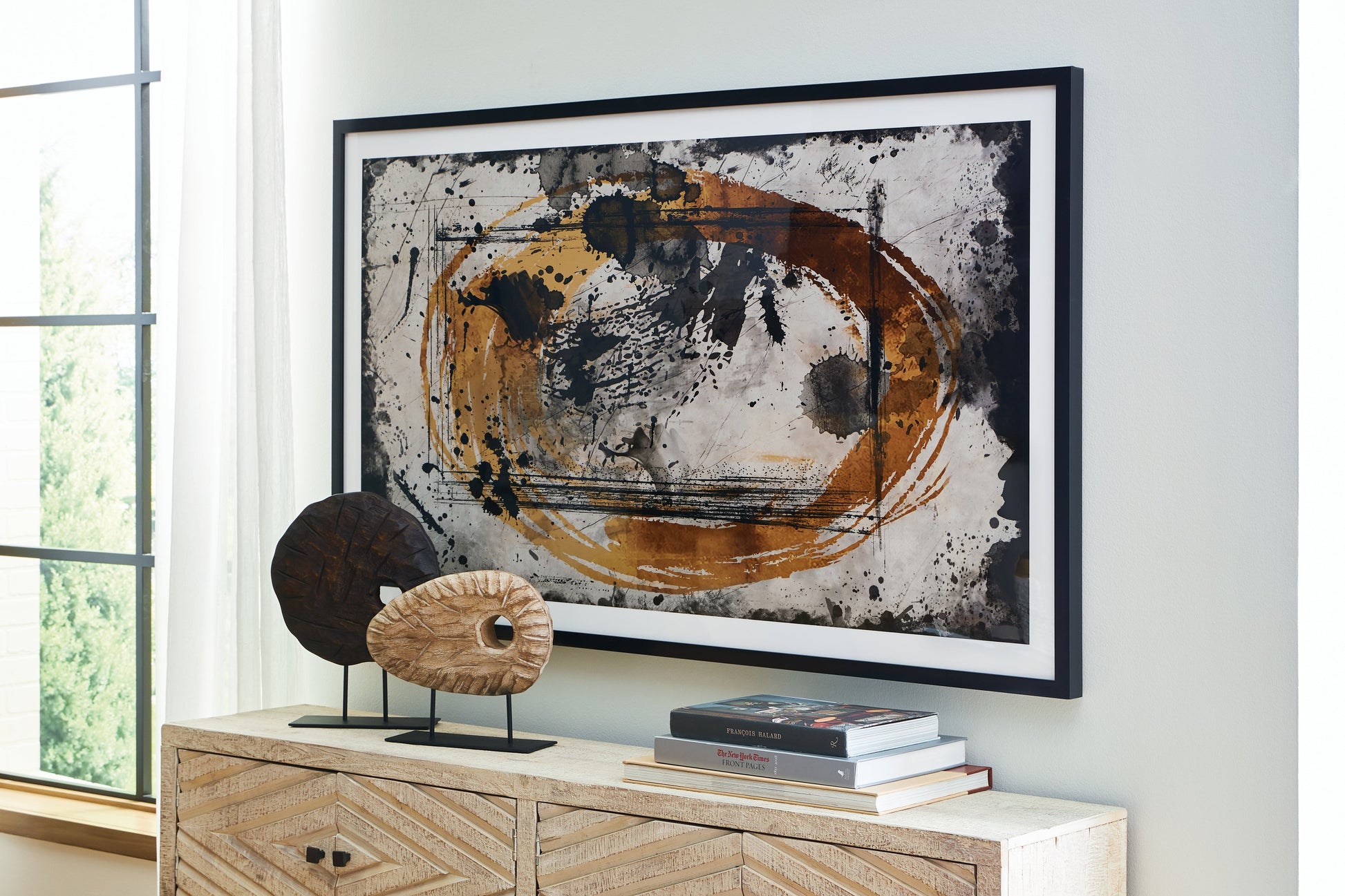 Clefting Black/Caramel/Tan Wall Art - A8000374 - Luna Furniture - Dallas Store