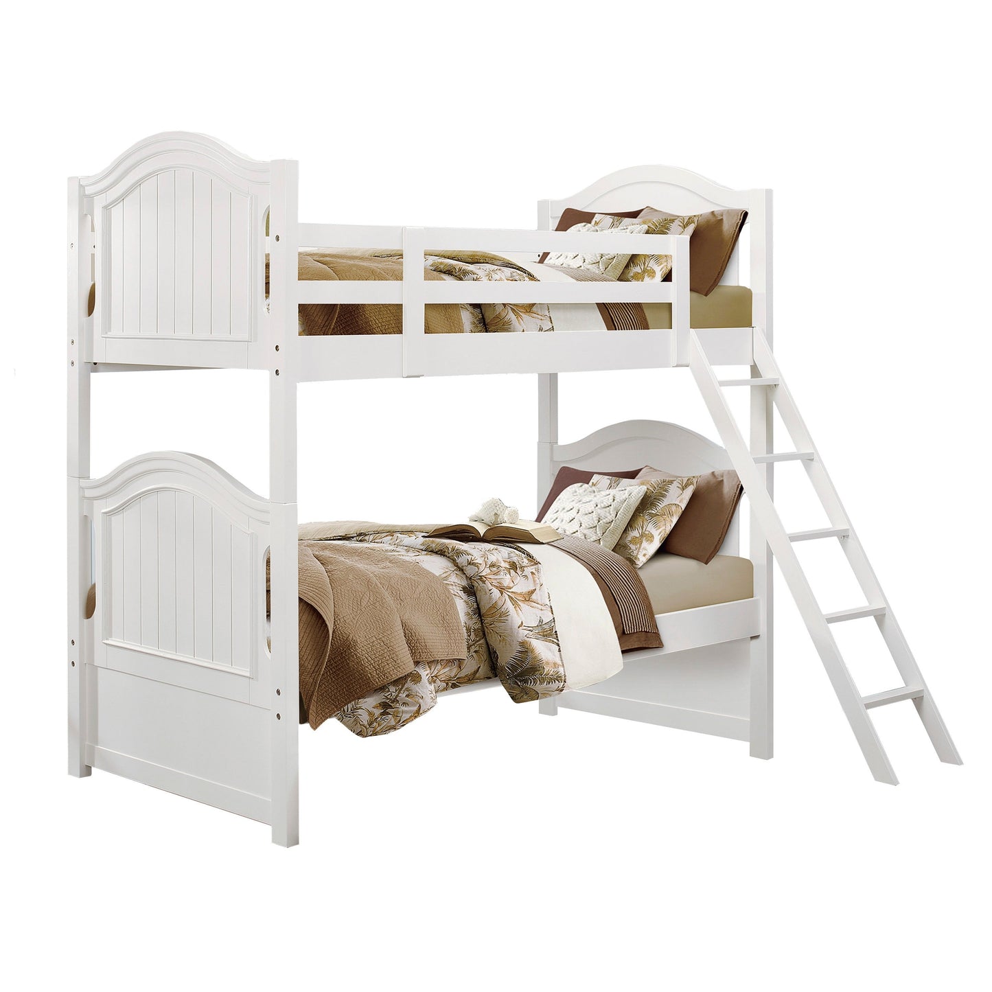 Clementine White Twin/Twin Bunk Bed - SET | B1799-HF | B1799-RL | B1799-SL - Luna Furniture - Dallas Store