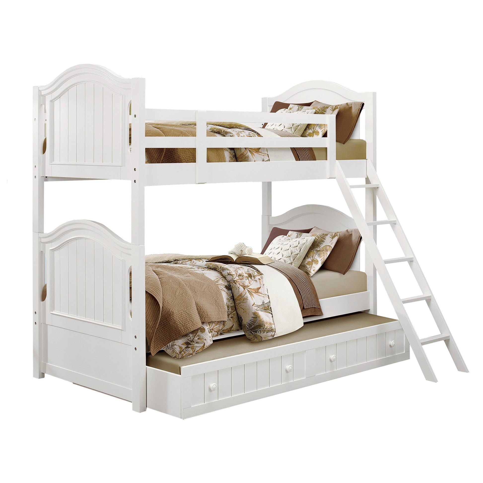 Clementine White Twin/Twin Bunk Bed - SET | B1799-HF | B1799-RL | B1799-SL - Luna Furniture - Dallas Store