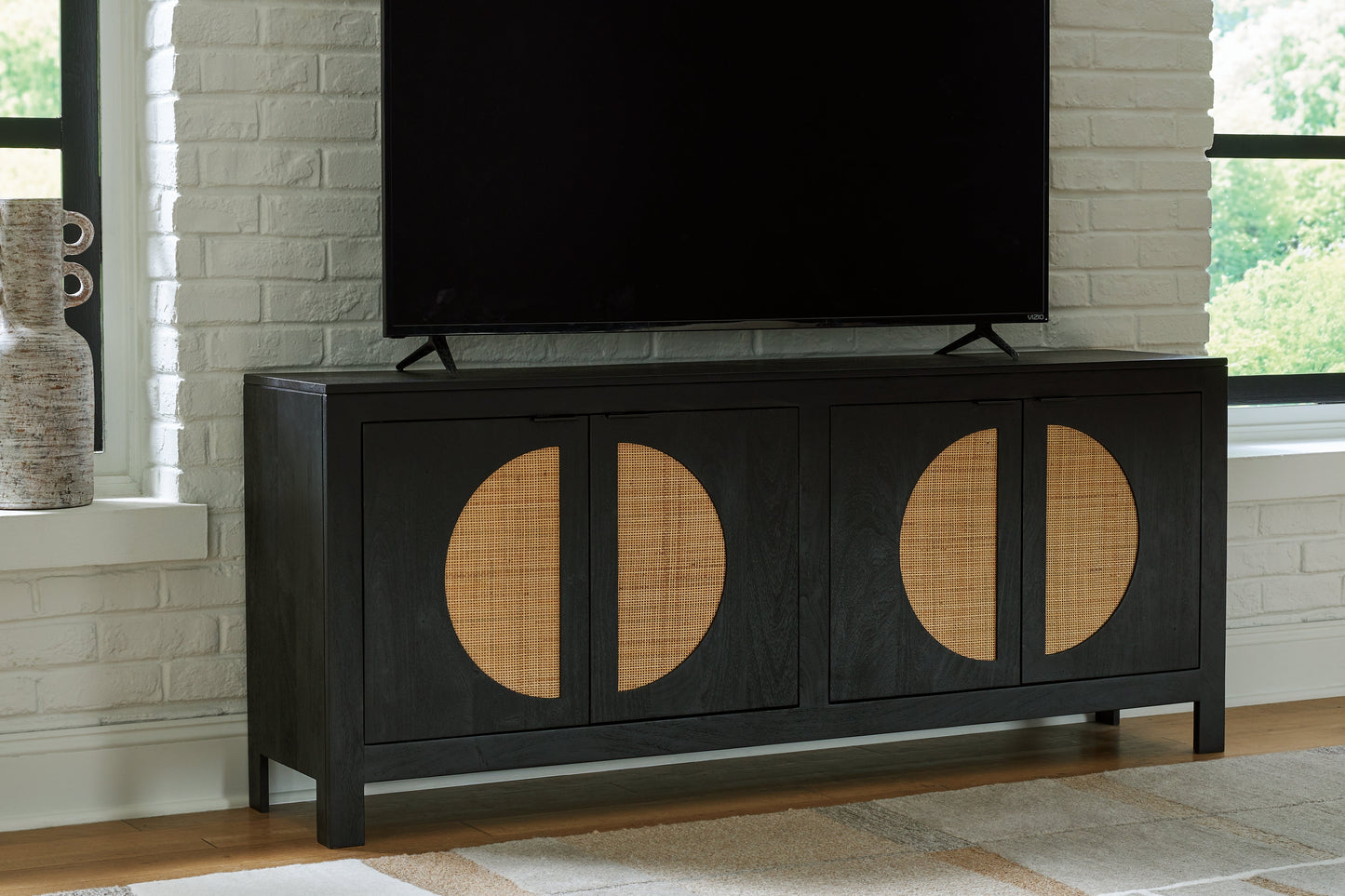 Cliffiings Black/Natural Accent Cabinet - A4000575 - Luna Furniture - Dallas Store
