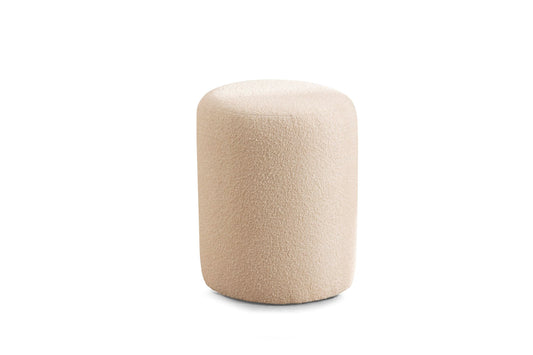Cloe Ivory Boucle Stool - CLOEIVORY-STO - Luna Furniture - Dallas Store