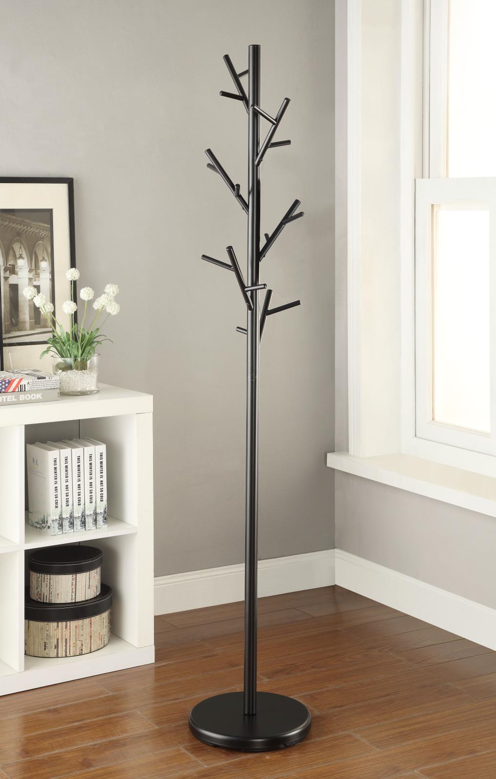 Clover Black 18-Hook Coat Rack - 900897 - Luna Furniture - Dallas Store