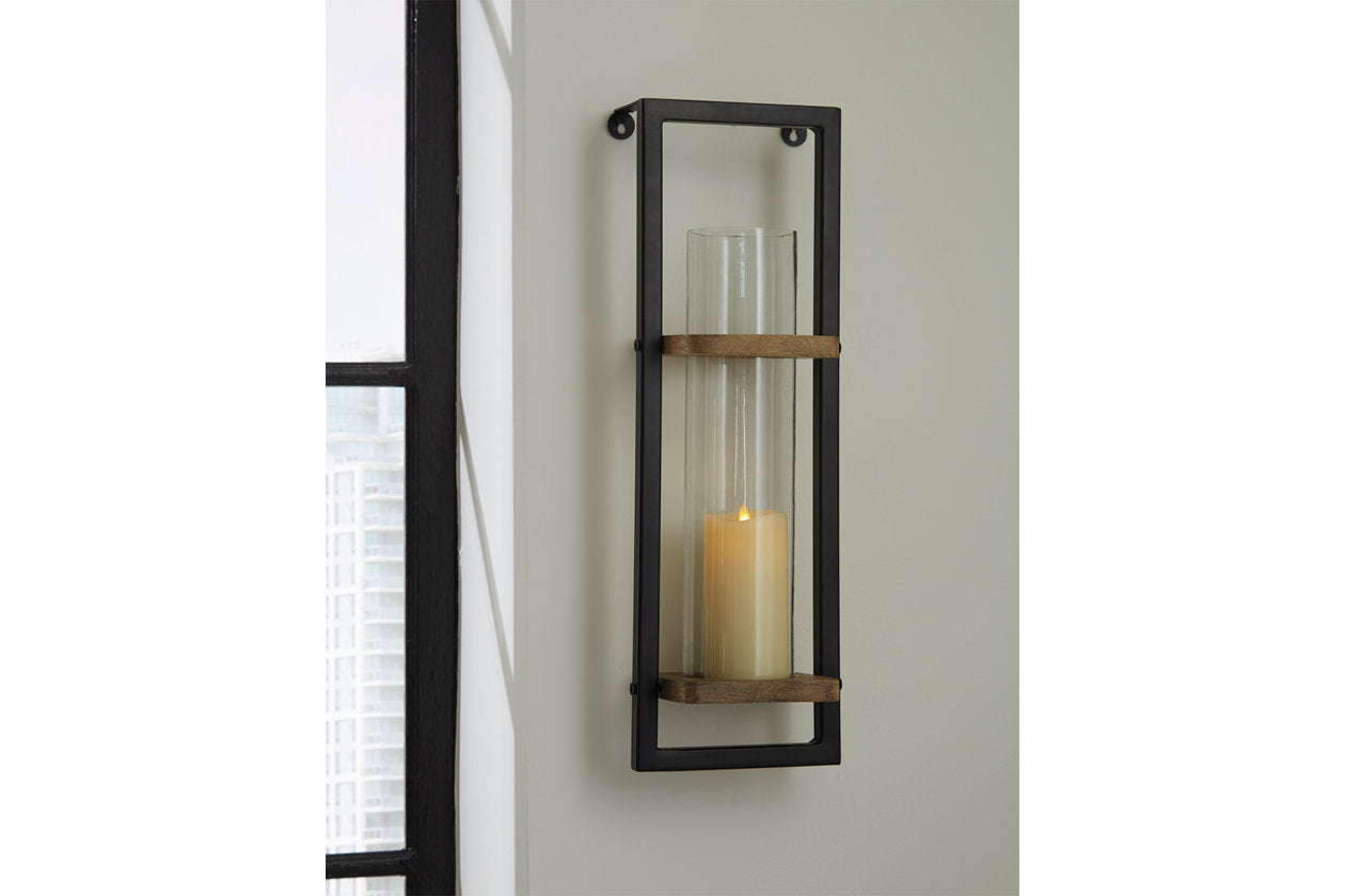 Colburn Natural/Black Wall Sconce - A8010171 - Luna Furniture - Dallas Store