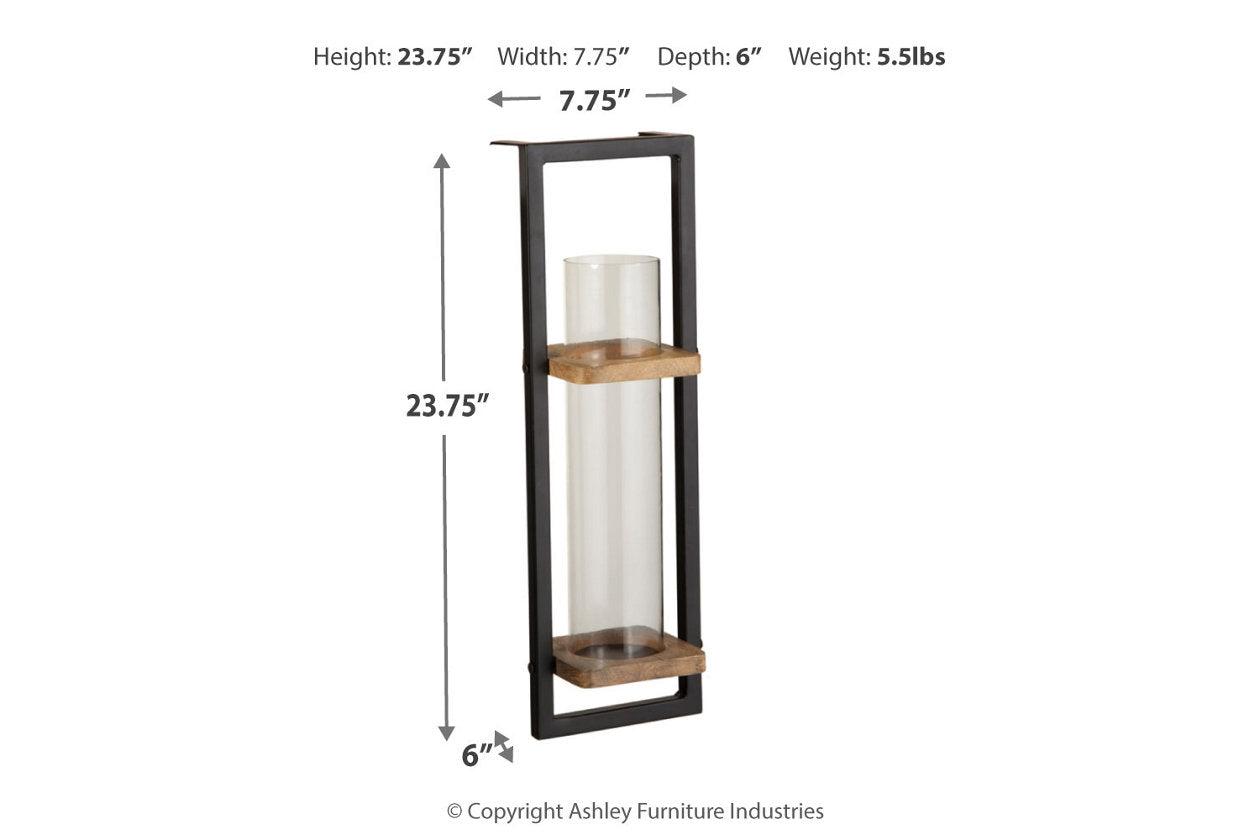 Colburn Natural/Black Wall Sconce - A8010171 - Luna Furniture - Dallas Store