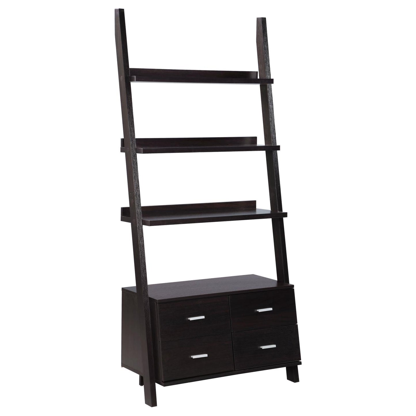 Colella Cappuccino 4-Drawer Storage Bookcase - 800319 - Luna Furniture - Dallas Store