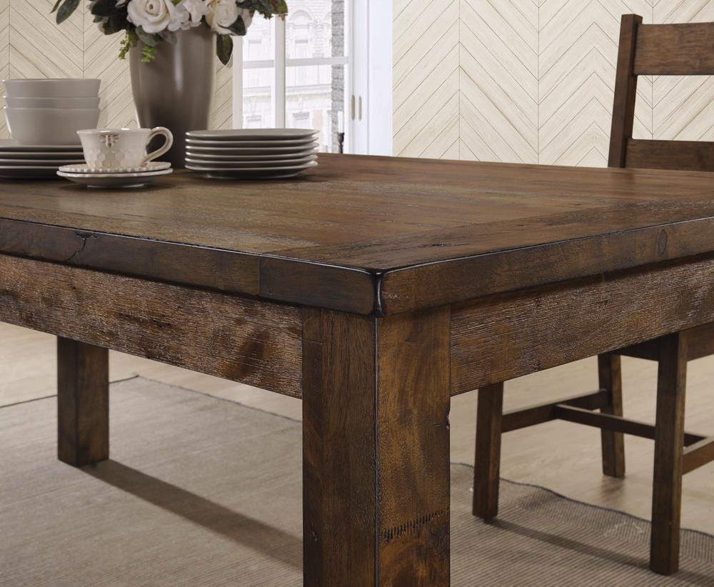 Coleman Rustic Golden Brown Rectangular Dining Table - 107041 - Luna Furniture - Dallas Store