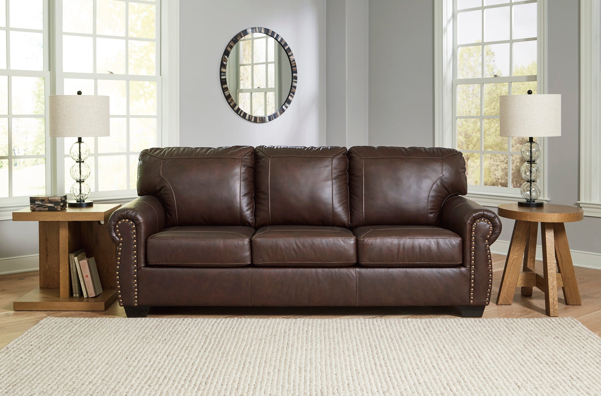 Colleton Dark Brown Leather Living Room Set - SET | 5210738 | 5210735 - Luna Furniture - Dallas Store