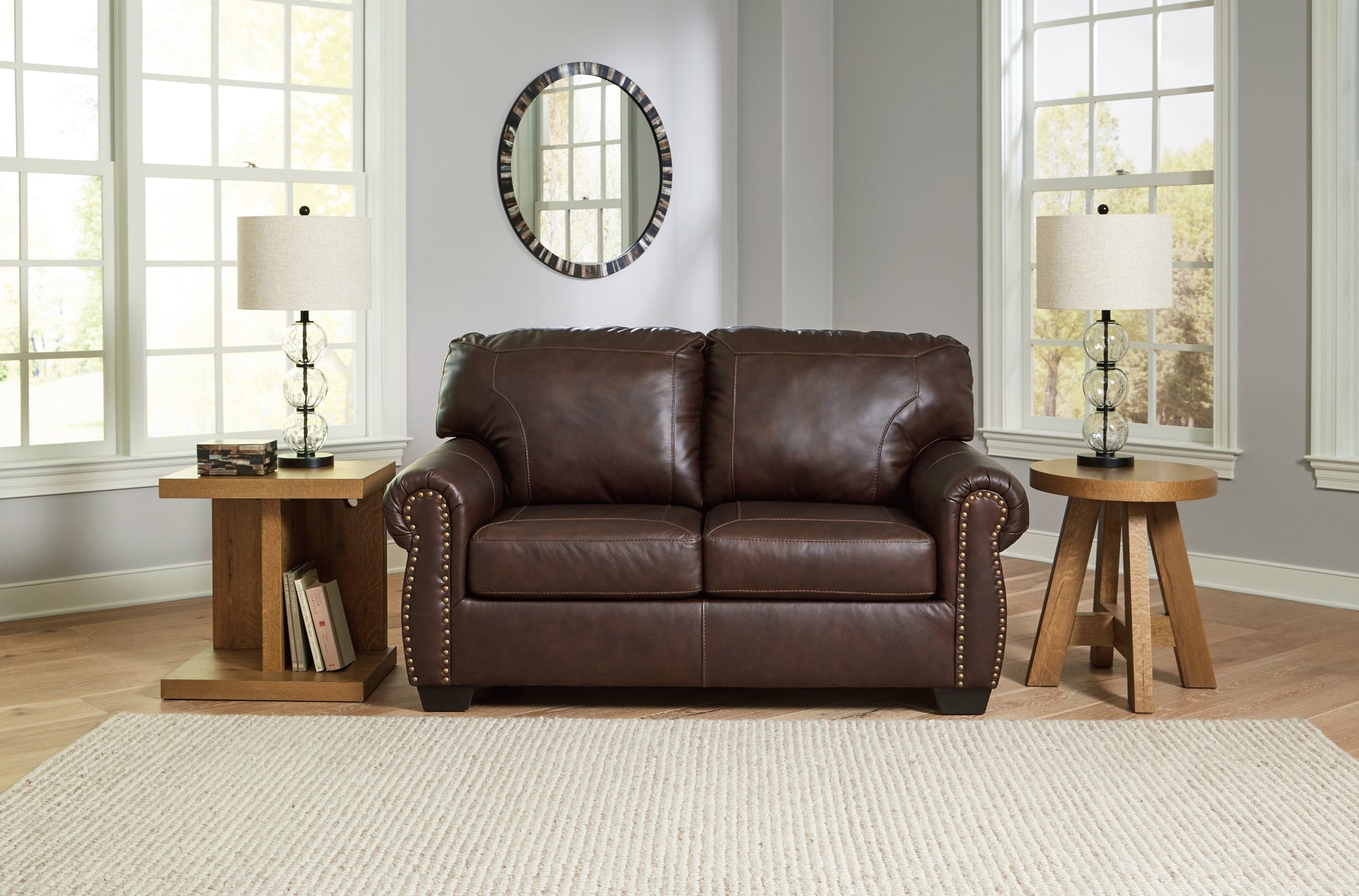 Colleton Dark Brown Loveseat - 5210735 - Luna Furniture - Dallas Store
