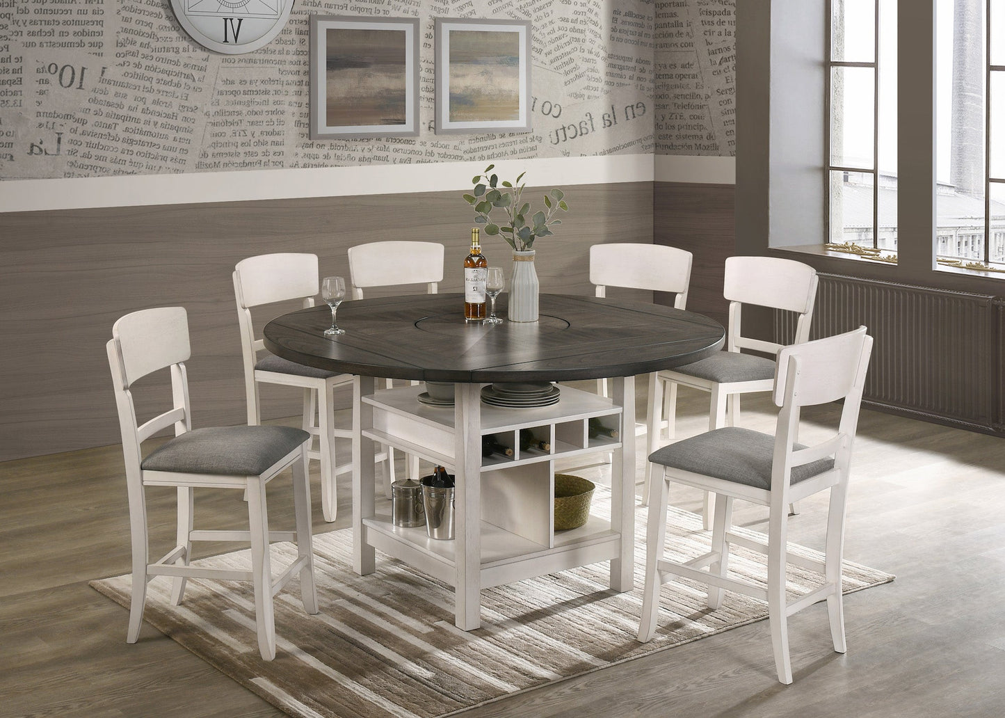 Conner Chalk/Gray Counter Height Chair, Set of 2 - 2849CG-S-24 - Luna Furniture - Dallas Store
