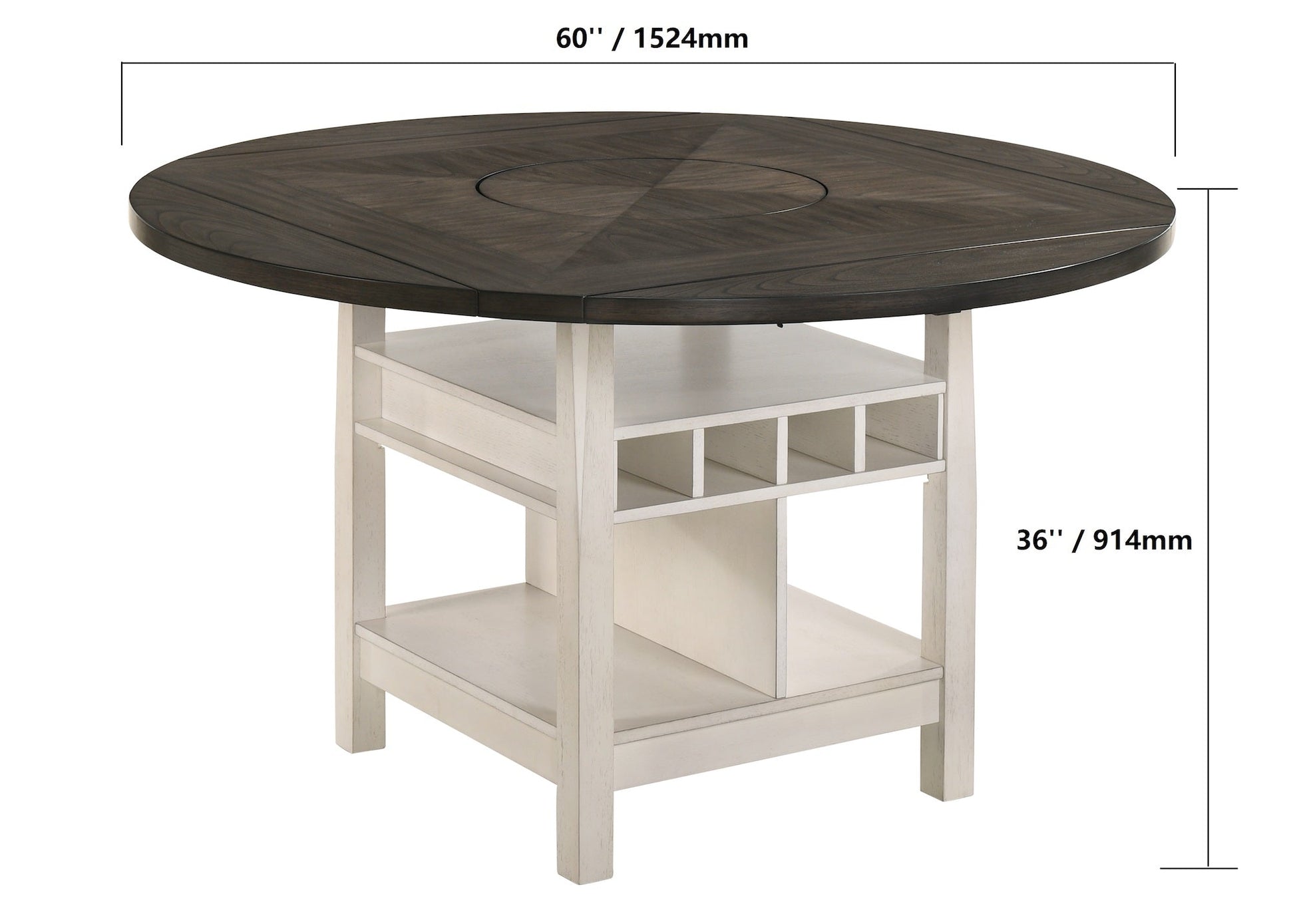 Conner Chalk/Gray Counter Height Table - SET | 2849CG-T-LEG | 2849CG-T-TOP - Luna Furniture - Dallas Store