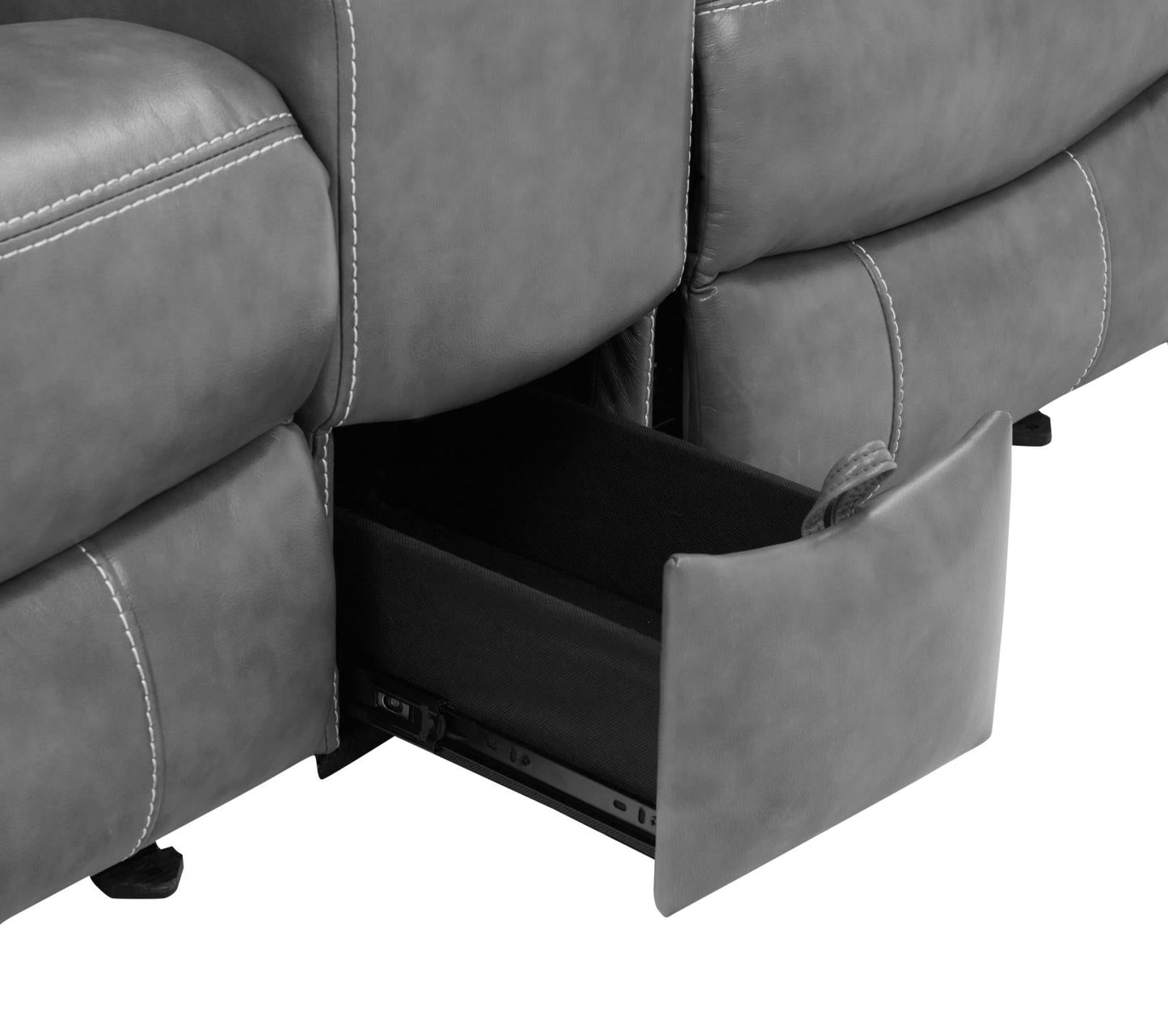 Conrad Upholstered Motion Loveseat Cool Gray - 650355 - Luna Furniture - Dallas Store