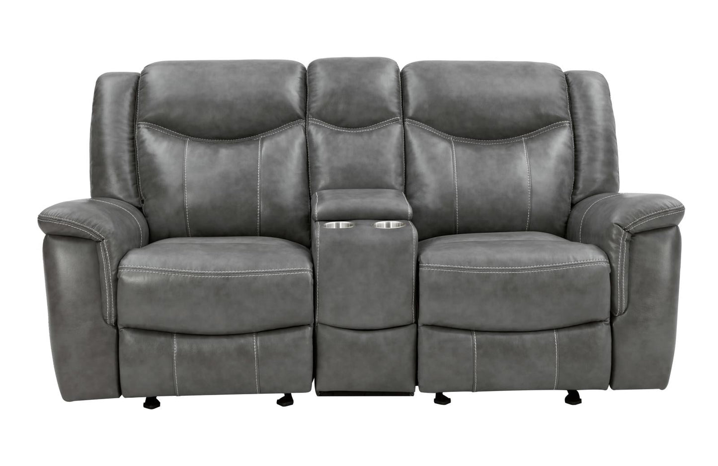 Conrad Upholstered Motion Loveseat Cool Gray - 650355 - Luna Furniture - Dallas Store