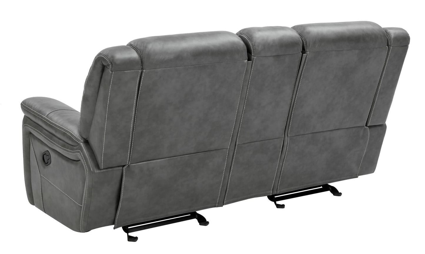 Conrad Upholstered Motion Loveseat Cool Gray - 650355 - Luna Furniture - Dallas Store