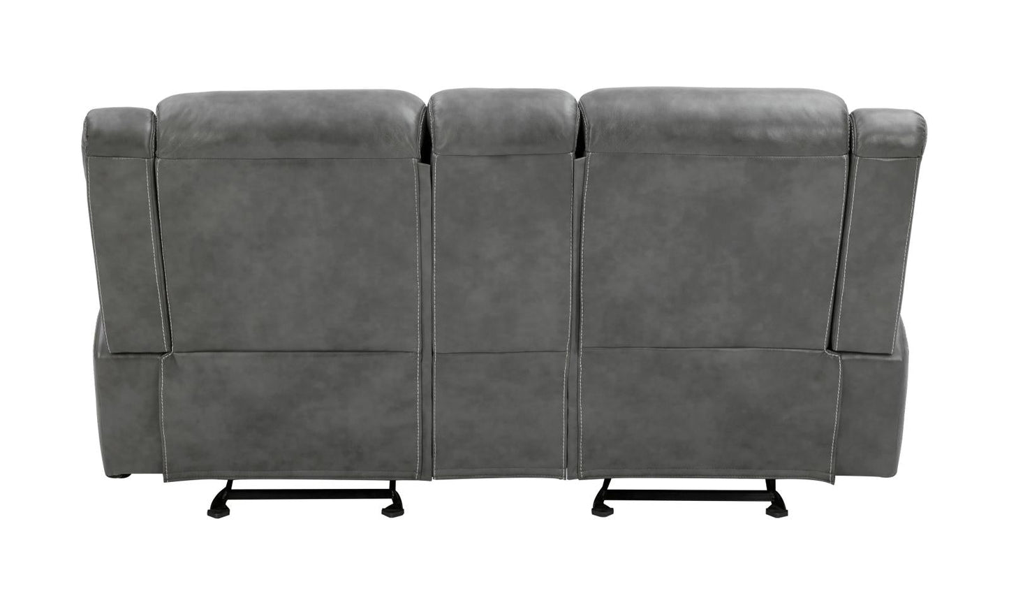 Conrad Upholstered Motion Loveseat Cool Gray - 650355 - Luna Furniture - Dallas Store