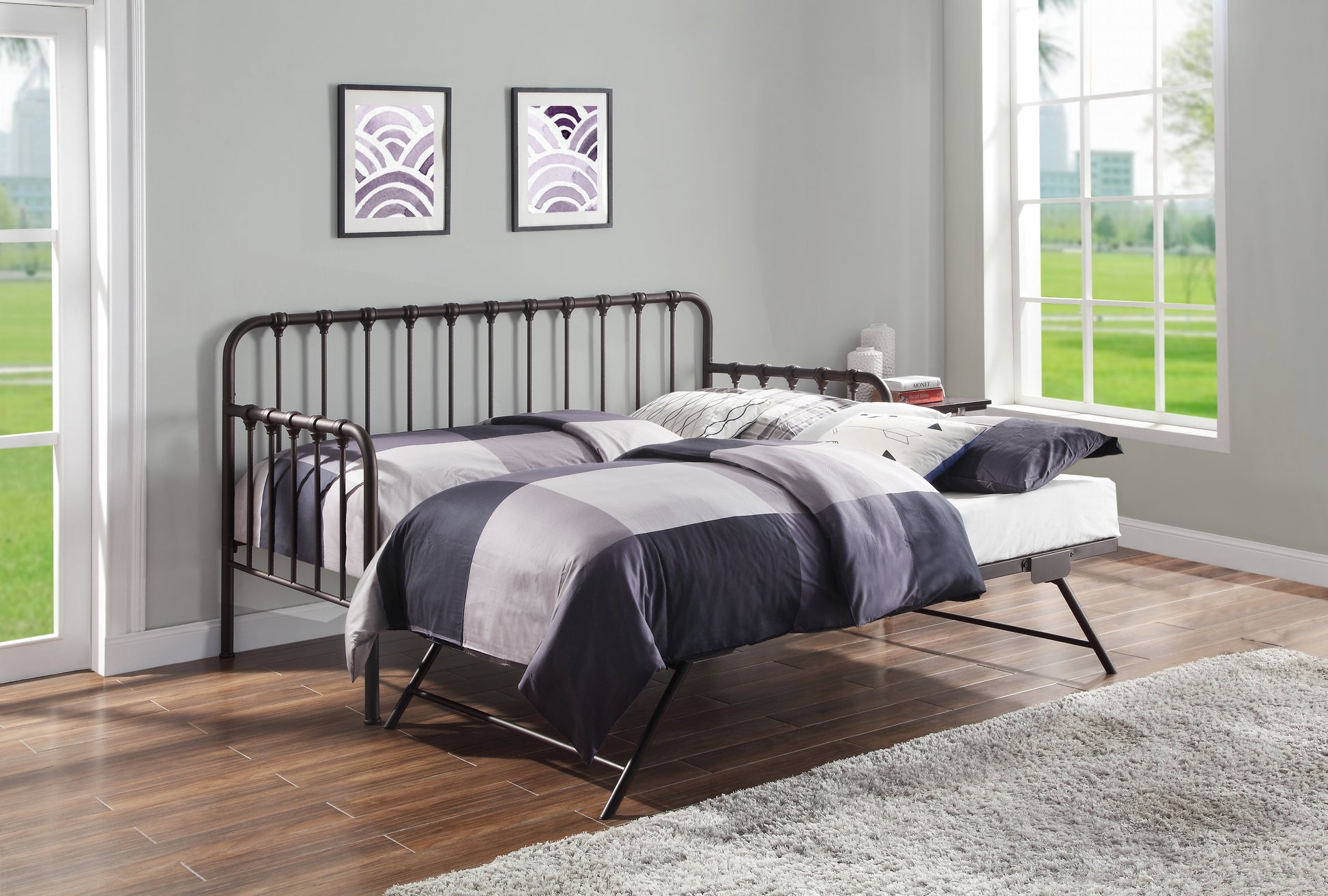 Constance Dark Bronze Daybed With Lift-Up Trundle - 4983DZ-NT - Luna Furniture - Dallas Store