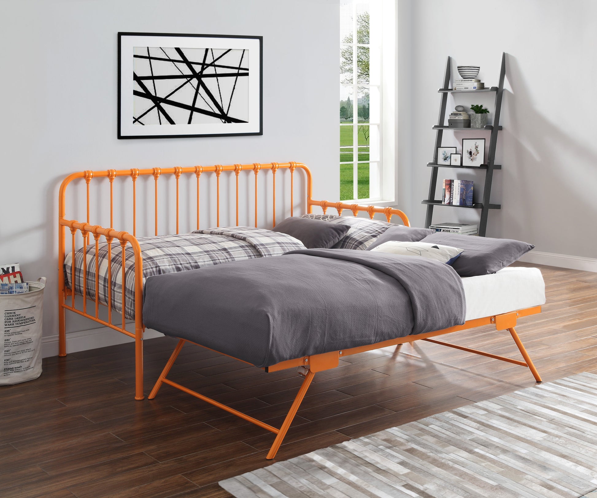 Constance Orange Daybed With Lift-Up Trundle - 4983RN-NT - Luna Furniture - Dallas Store
