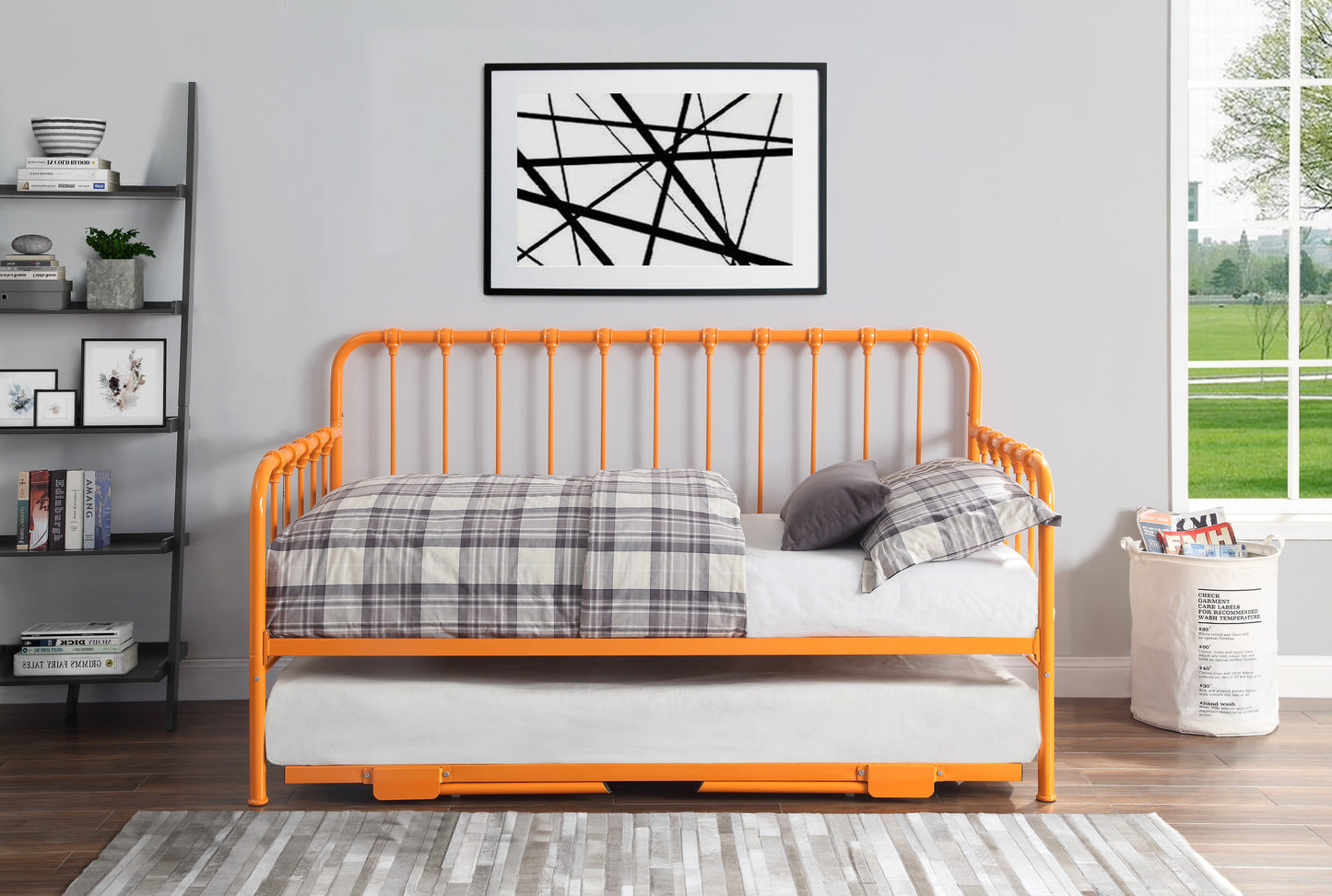 Constance Orange Daybed With Lift-Up Trundle - 4983RN-NT - Luna Furniture - Dallas Store