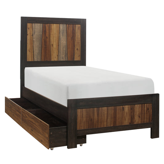 Cooper Wire Brushed Full Storage Panel Bed - SET | 2059F-1 | 2059T-3 | 2059-T - Luna Furniture - Dallas Store