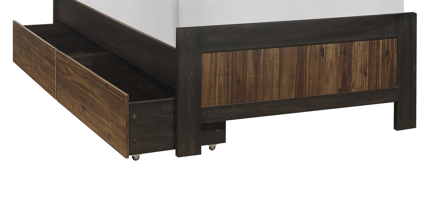 Cooper Wire Brushed Full Storage Panel Bed - SET | 2059F-1 | 2059T-3 | 2059-T - Luna Furniture - Dallas Store
